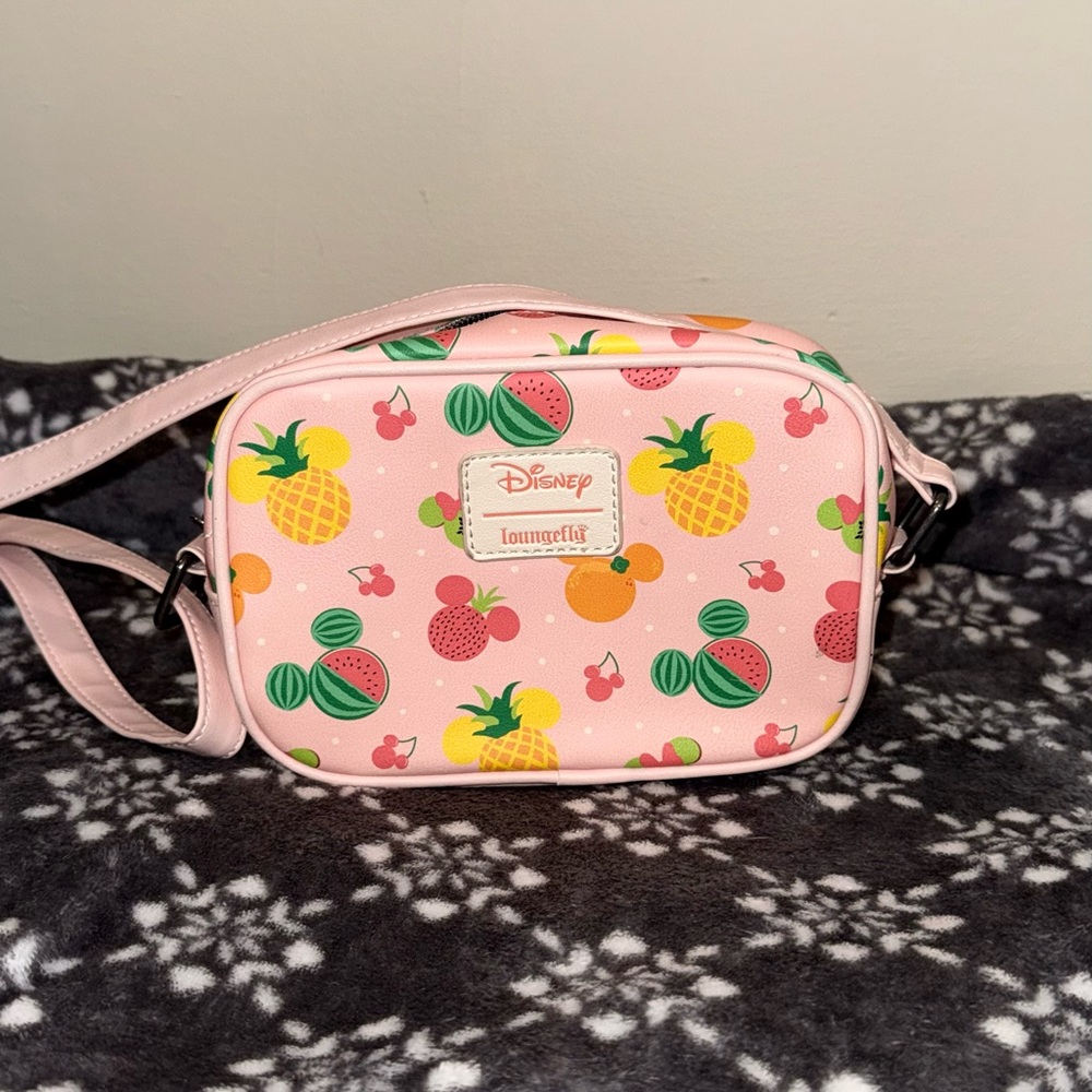 Loungefly Disney Fruit Print Crossbody Bag